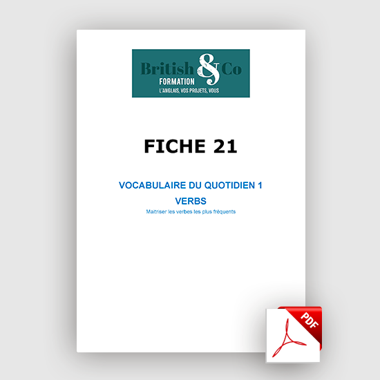 FICHE 21 | Vocabulaire du Quotidien (Part 1)