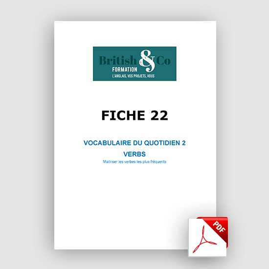 FICHE 22 | Vocabulaire du Quotidien (Part 2)